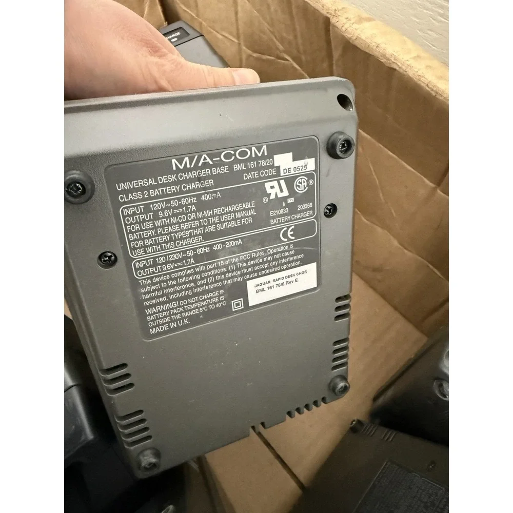 Lot Of 10 M/A-COM P7100 P7200 JAGUAR RAPID BATTERY DESKTOP CHARGER BML 161 78/20